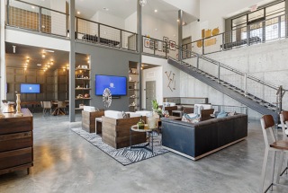 two-story lobby with spacious interior